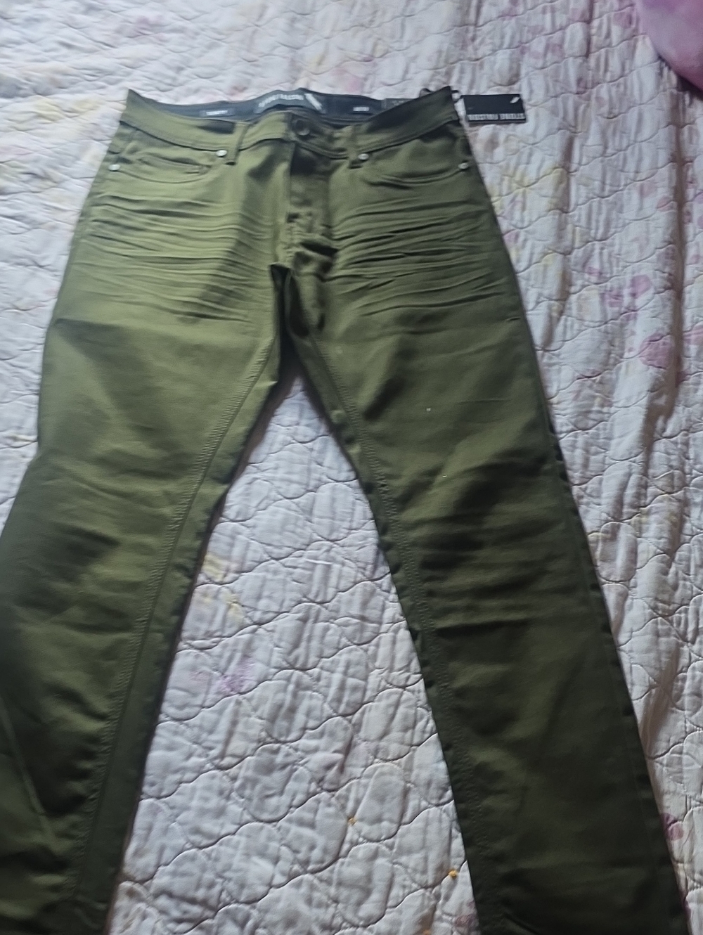 Olive Green Slim Pants